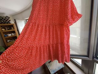 Vestido rojo floral - Talla grande 