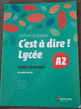 Libro de ejercicios nivel A2 francés.