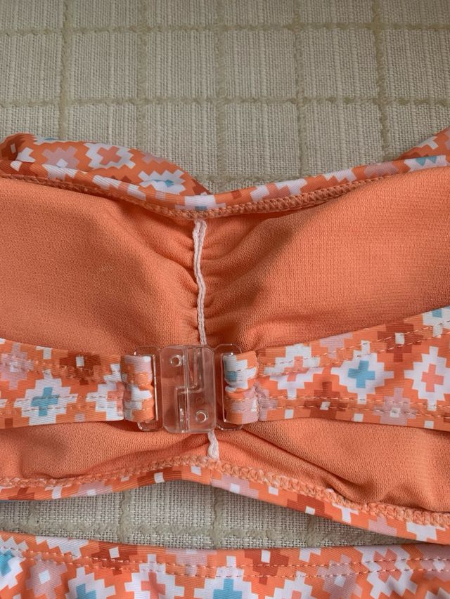 Biquini laranja c/ branco - Mo