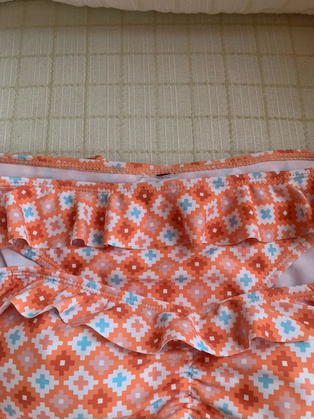 Biquini laranja c/ branco - Mo