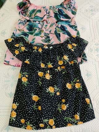 Blusas niña flores -12- 13 años