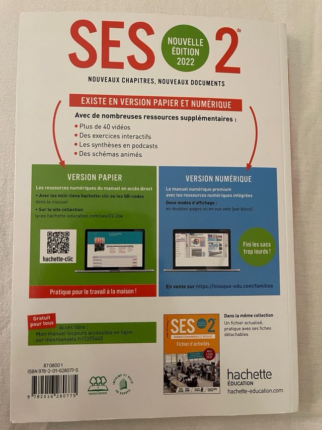 SES 2 Sciences economiques et sociales