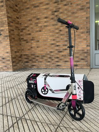 Patinete Oxelo Mid 9 - Gris/Rosa