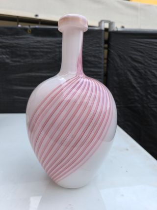 Vaso Murano rosa e bianco