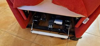 Poltrona relax rossa motorizzata