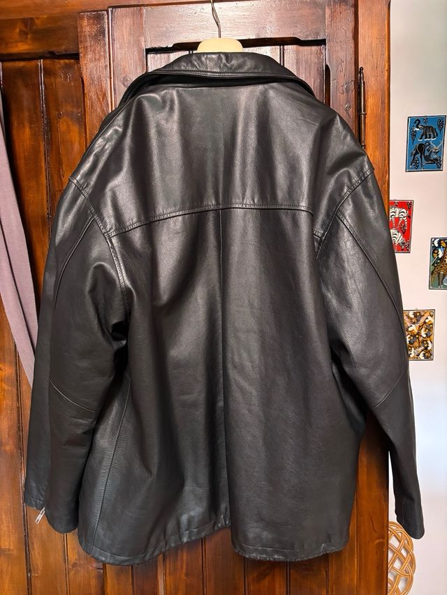 Giacca Pelle Uomo L - Nero