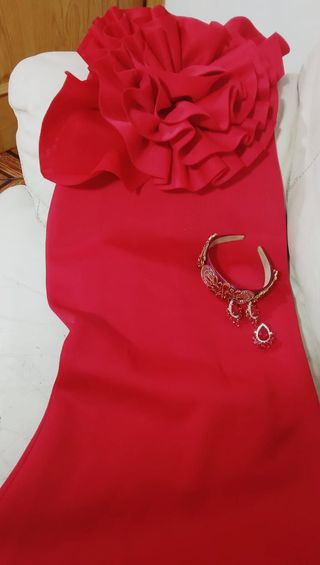 Vestido rojo fiesta - Talla única