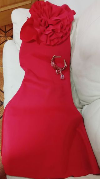 Vestido rojo fiesta - Talla única