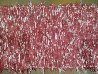 Alfombra roja y blanca - 1 ud.