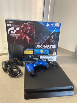 PS4 (PlayStation 4) 1TB + 2 mandos