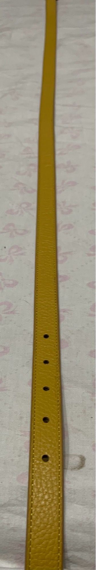 Cintura donna senape in cuoio