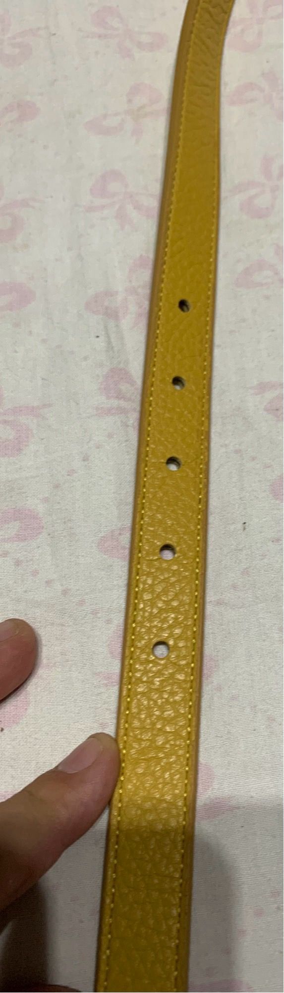 Cintura donna senape in cuoio