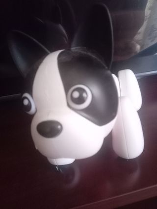Perrito Juguete Blanco y Negro