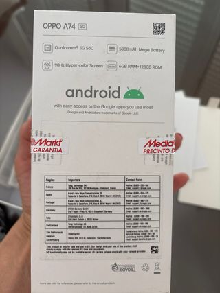 OPPOA74 5G - cellulare argentato
Regalo 3 custodie
