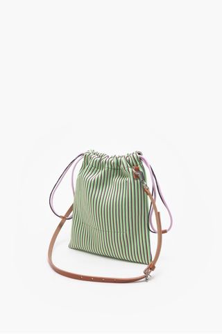 BIMBA Y LOLA - Bolso Saca rayas verde negra