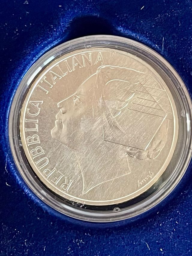 Moneta Argento Campionato Francia '98 10.000 Lire