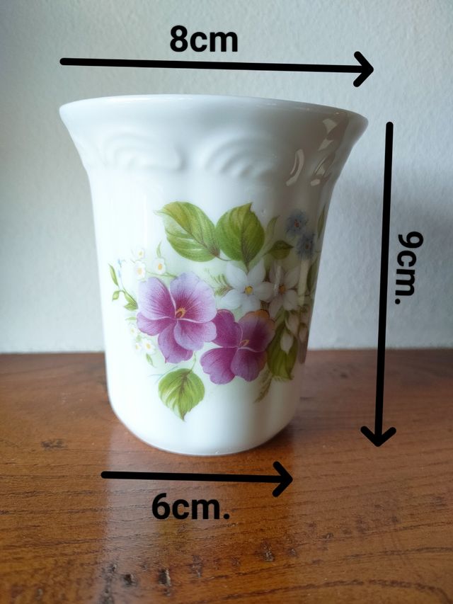 2 vasos tocador porcelana Dominicas Leioa