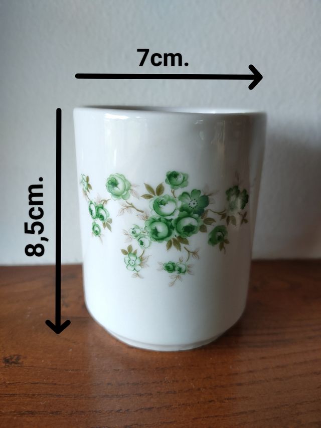 2 vasos tocador porcelana Dominicas Leioa