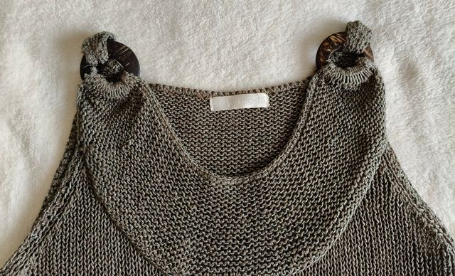 2 Camisetas Promod punto marrón verde