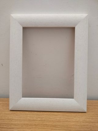 Marco blanco vintage madera