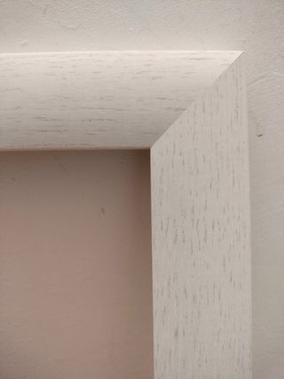 Marco blanco vintage madera