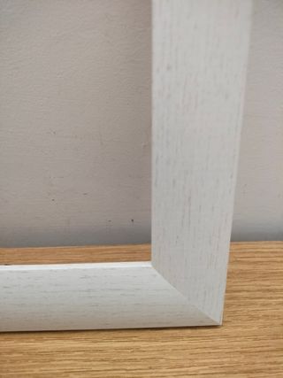 Marco blanco vintage madera