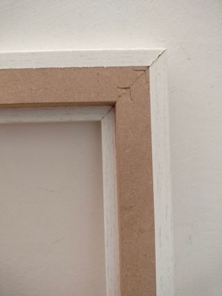 Marco blanco vintage madera