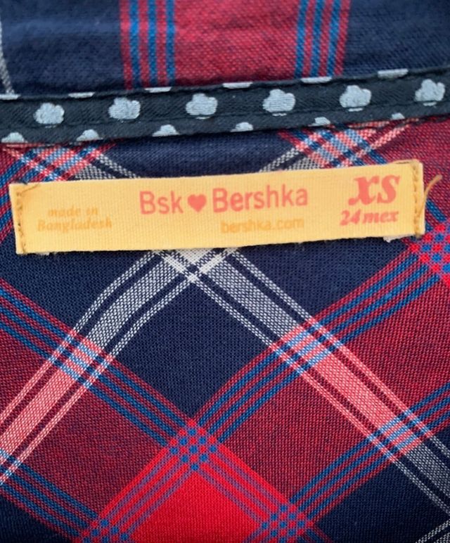 Camisa Bershka cuadros XS