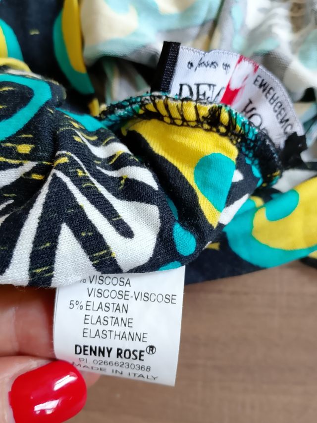 Top estivo giallo-verde acqua