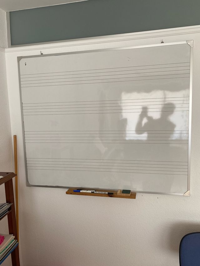 Pizarra musical - Blanca