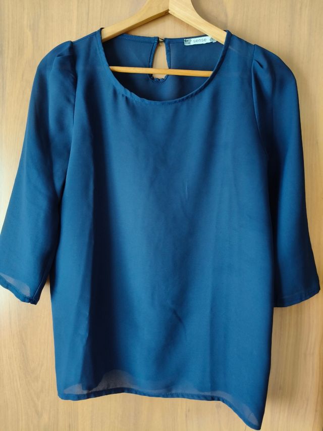 Blusa azul marino Sense