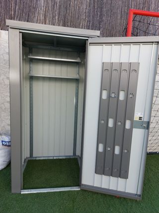Armario jardín Biohort metálico gris