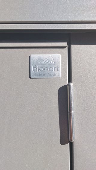 Armario jardín Biohort metálico gris