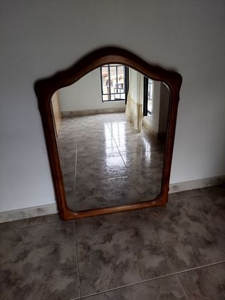 Espejo madera marrón