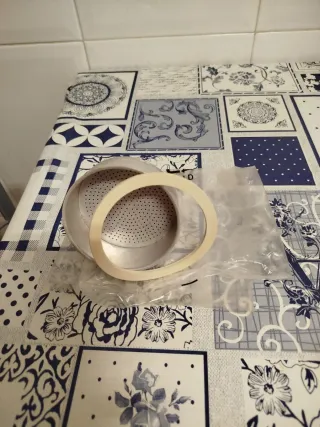 Piezas de cafetera italiana, 3 coladores y 2 gomas