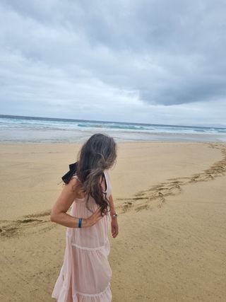 Vestido rosa largo boho