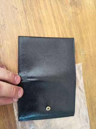 Cartera caballero piel de cabra  Negra