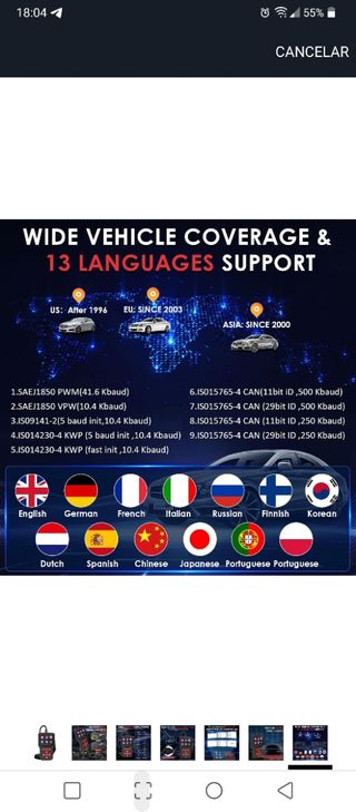 Escáner OBD2 S611 - Diagnóstico Coche