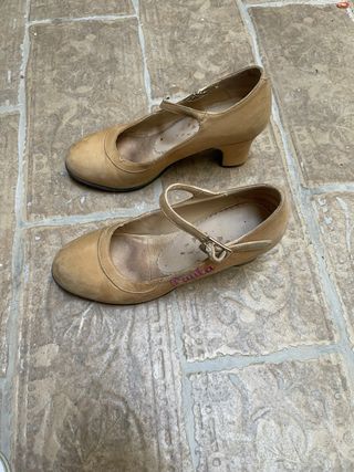 Zapatos Flamenco Buleria Beige 34