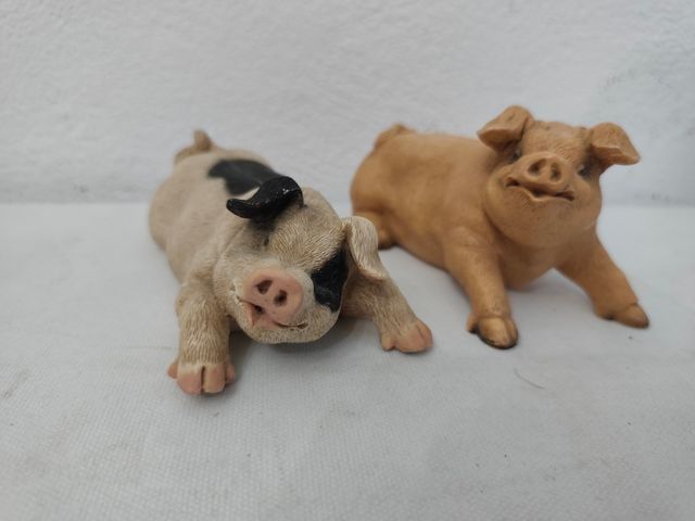 2 figuras cerdito decoración