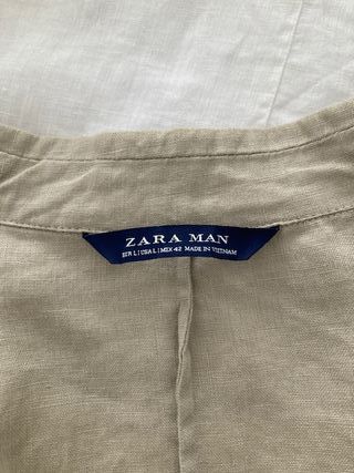 Blazer lino beige Zara hombre
