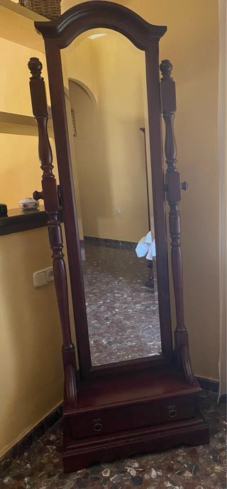Espejo tocador madera marrón