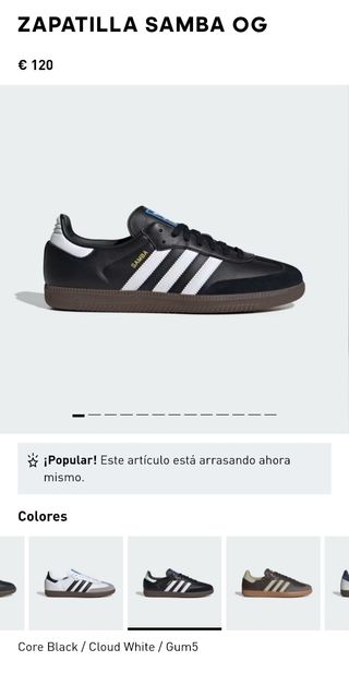 Adidas Samba - Zapatillas Negras 37 1/3