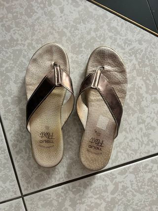 Ciabatte Tiglio Marrone Argento