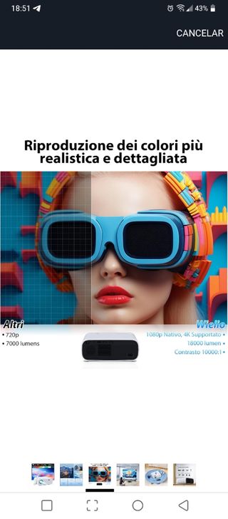 Proyector Mini 1080P WiFi