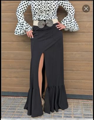 Falda Flamenca Negra 