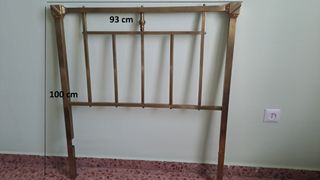 Cabecero cama 90cm metal dorado