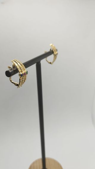 Pendientes oro 18k multicolor