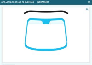 Luna parabrisas con banda parasol Opel Astra G