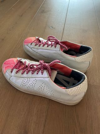 P448 Zapatillas - Rosa y Blanco